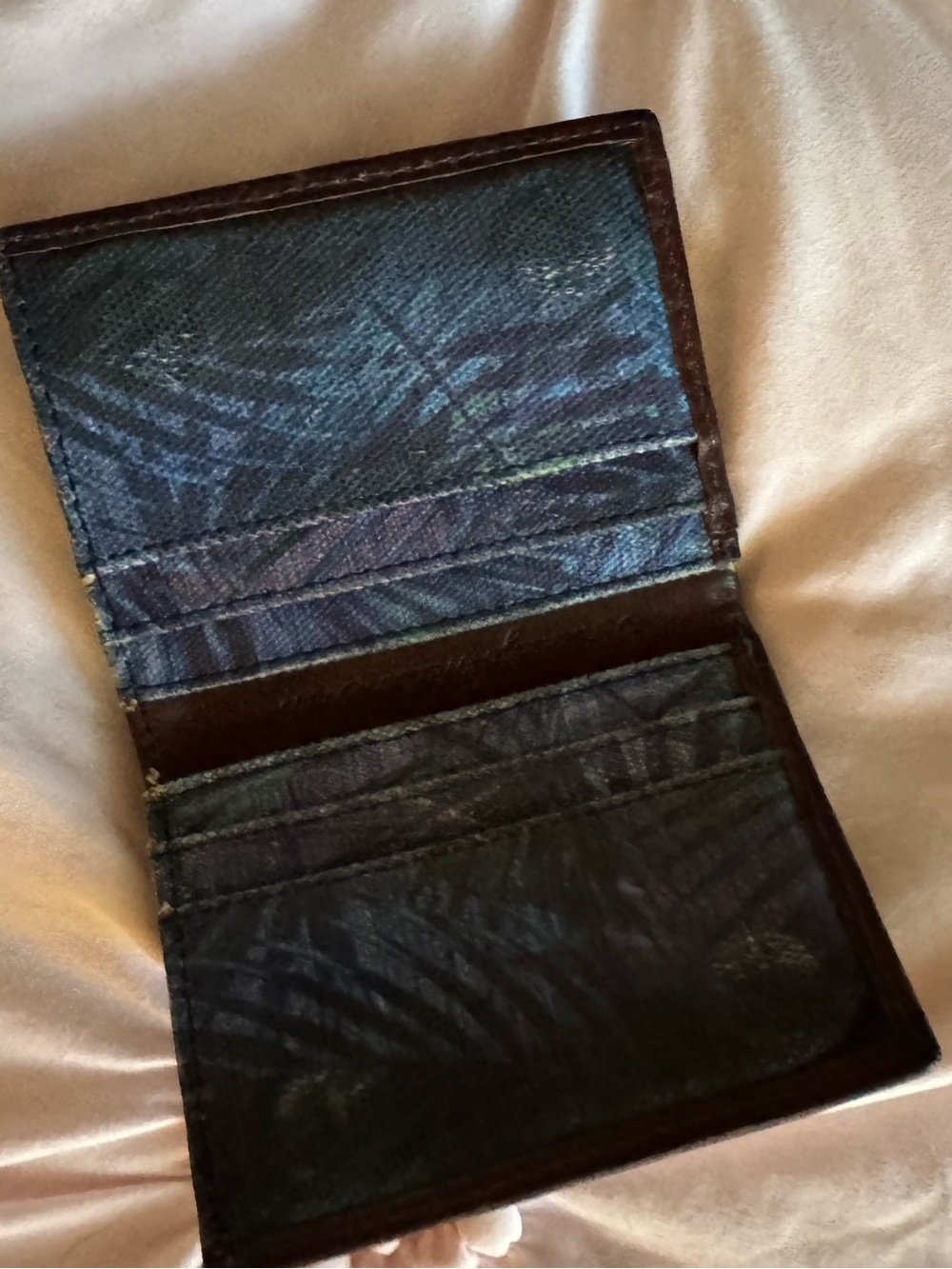 Robert Graham Blue Patterned Leather Card Holder